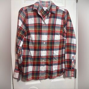 J. Crew women’s plaid Flannel shirt size XS multicolor.